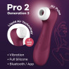Satisfyer - Pro 2 Generación 3 Vin Rouge Bluetooth Et Application